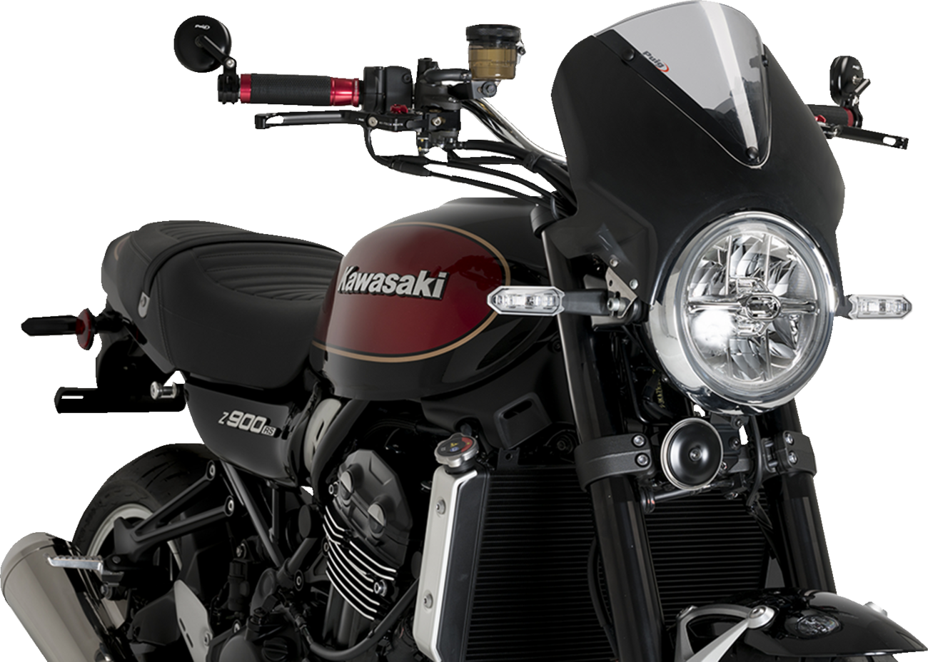 PUIG HI-TECH PARTS Windscreen - 13" - Black/Smoke - Z900RS/SE 024NH