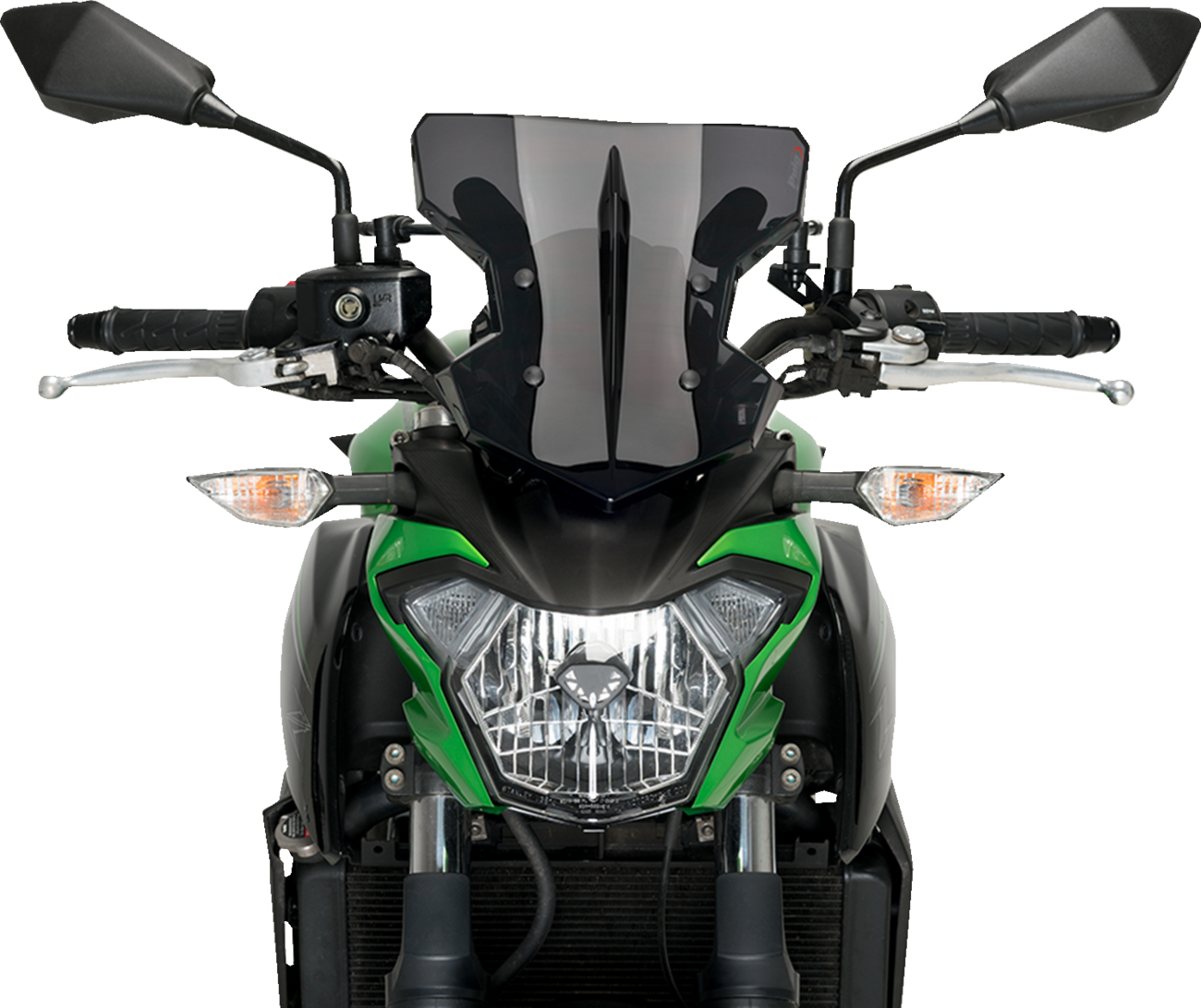 PUIG HI-TECH PARTS Flanker Windshield - 12-3/4" - Dark Smoke - Kawasaki 20335F