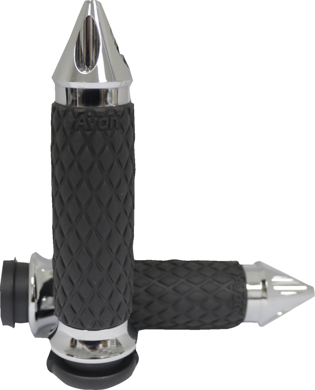 AVON GRIPS Diamond Contour Grips - Spike - Chrome DIA-60-CH-SPIKE