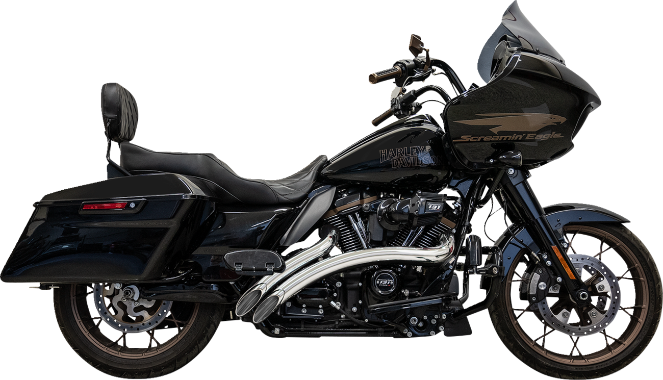 BASSANI XHAUST Sweeper Radial Exhaust System with Heat Shields - Chrome 1F21F