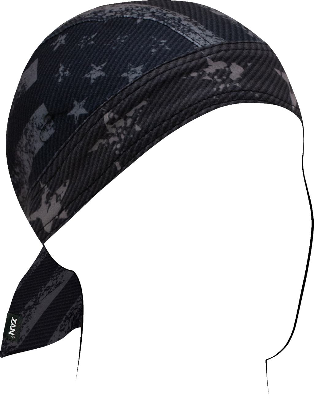 ZAN HEADGEAR Flydanna® SportFlex® Carbon Fiber Distressed Flag ZL161 - Soft and Comfortable Head Covering
