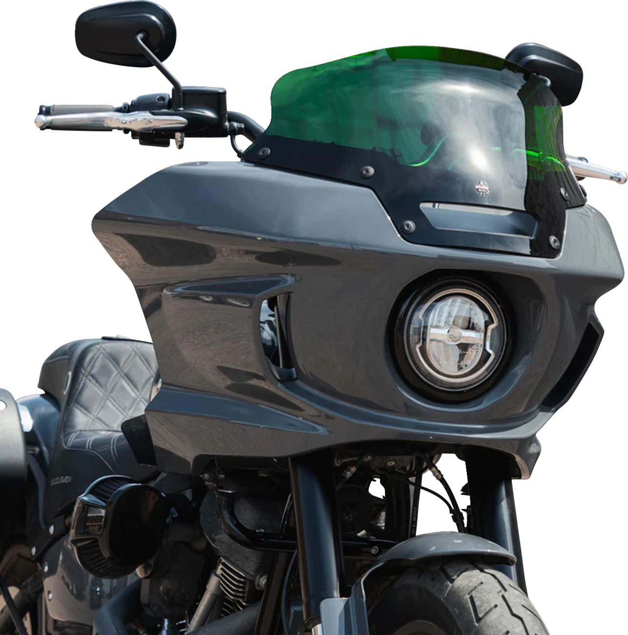 KLOCK WERKS Kolor Flare® Windshield - 6" - Green - '22-'25 FXLRST KWW-02-0625