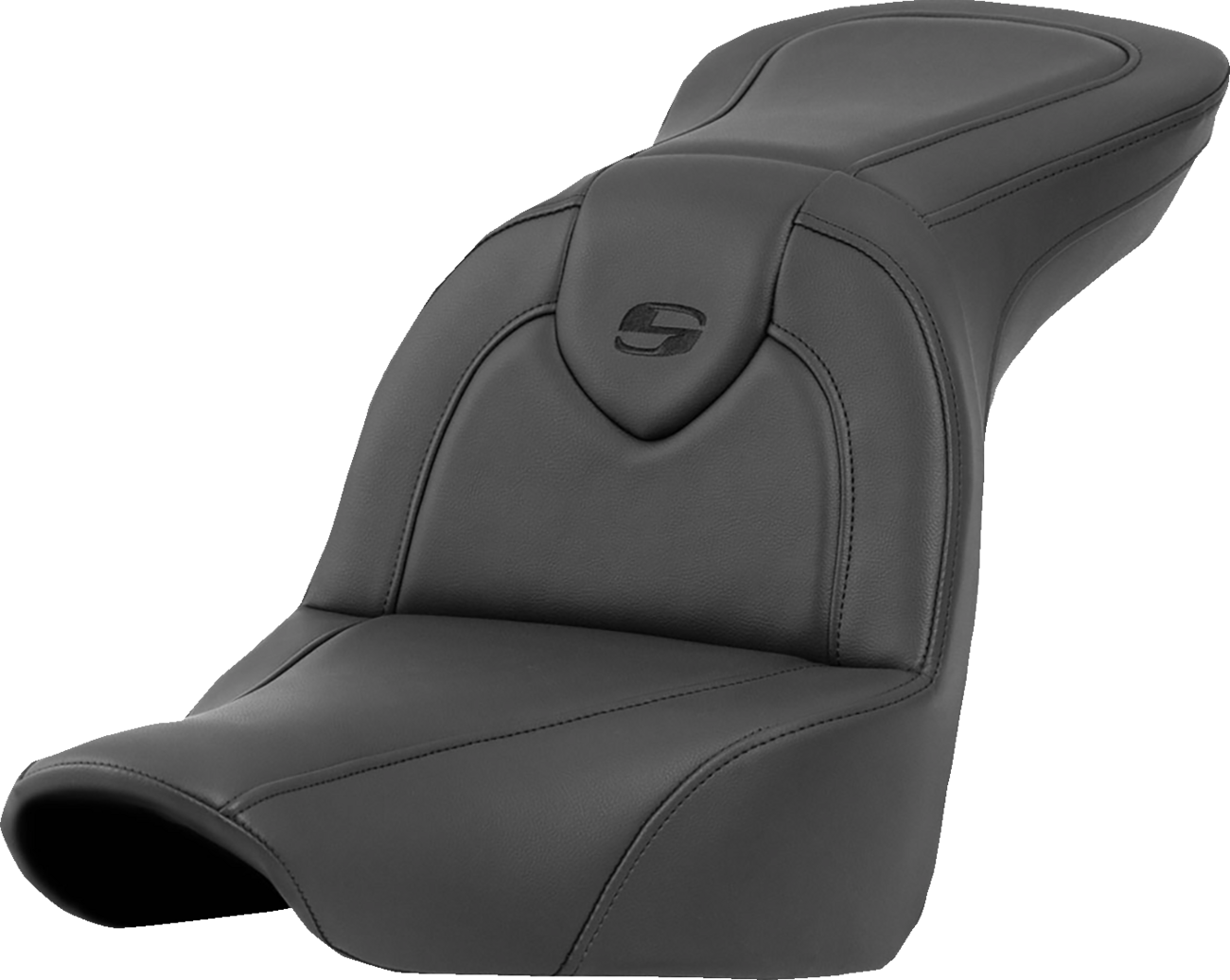 SADDLEMEN Roadsofa™ Seat - without Backrest - Black/Black Stitching - FXLR/FLSB '18-'23 818-29-187