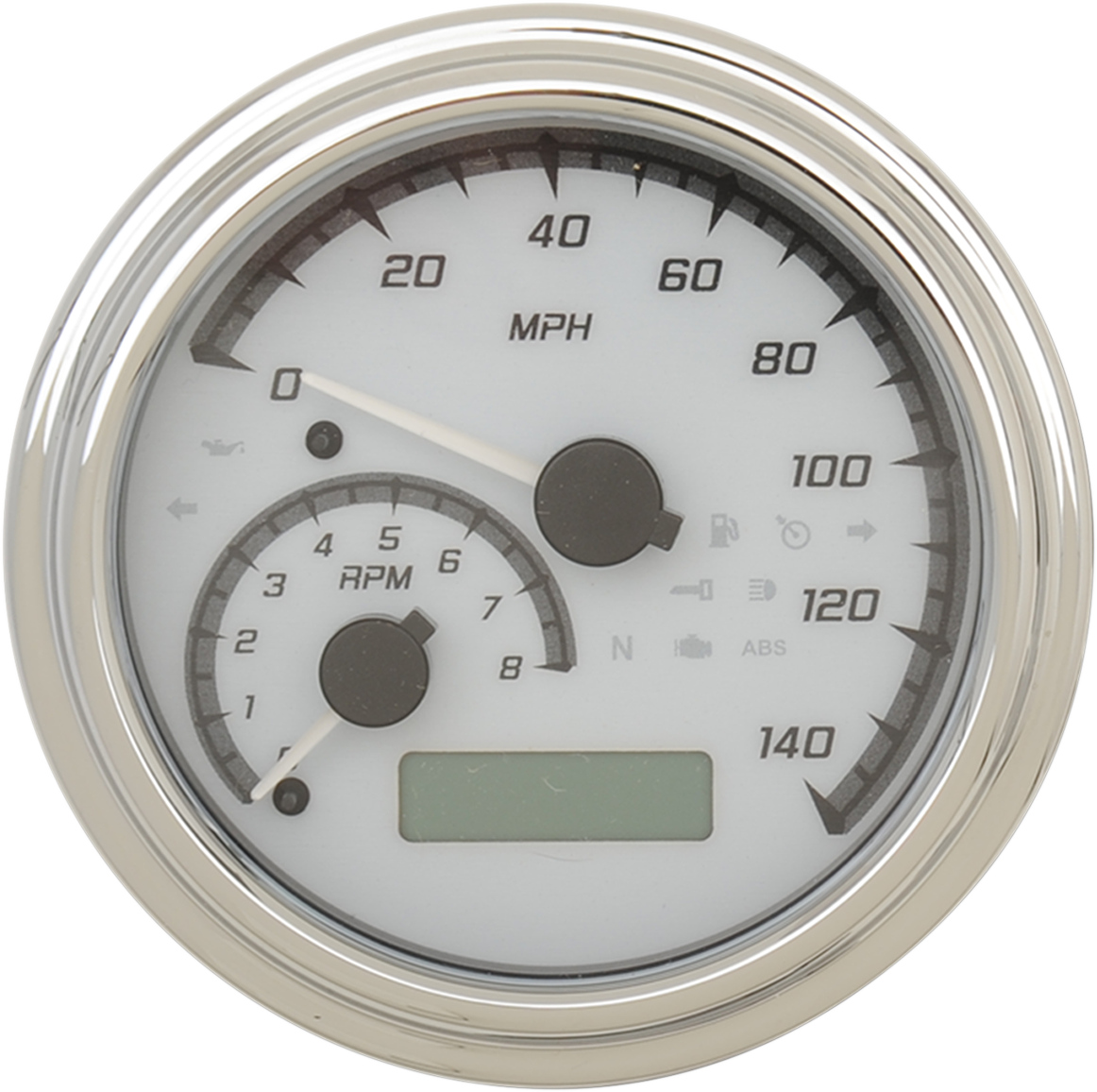 DAKOTA DIGITAL MVX Series Analog Gauge System - White/Gray/Chrome MVX-2011-WG-C