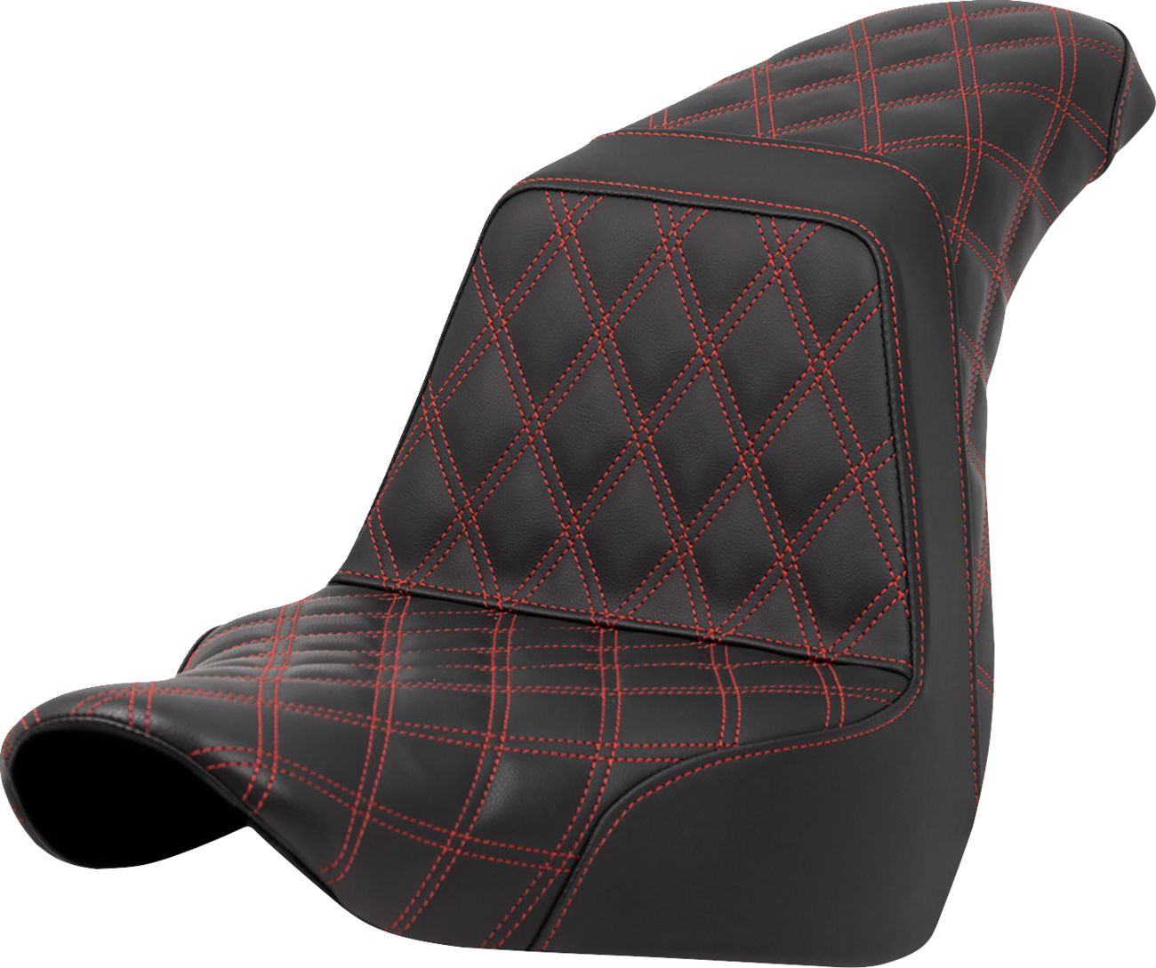 SADDLEMEN Step-Up Seat - Full Lattice Stitch - Red Stitch - FXLR/FLSB '18-'21 818-29-17504