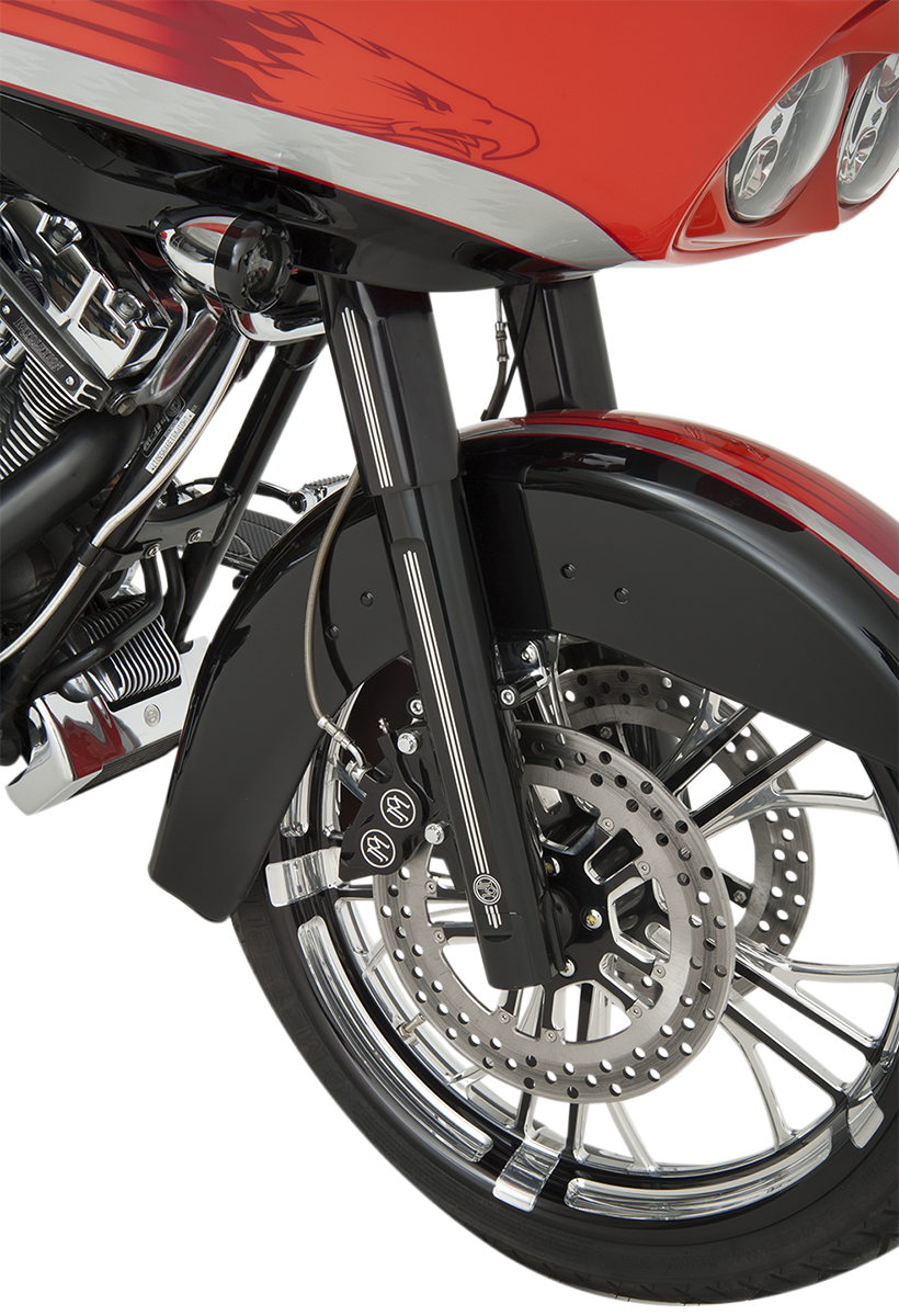 PERFORMANCE MACHINE (PM) Fork Slider Covers - Contrast Cut - Tech 0208-2045-BM