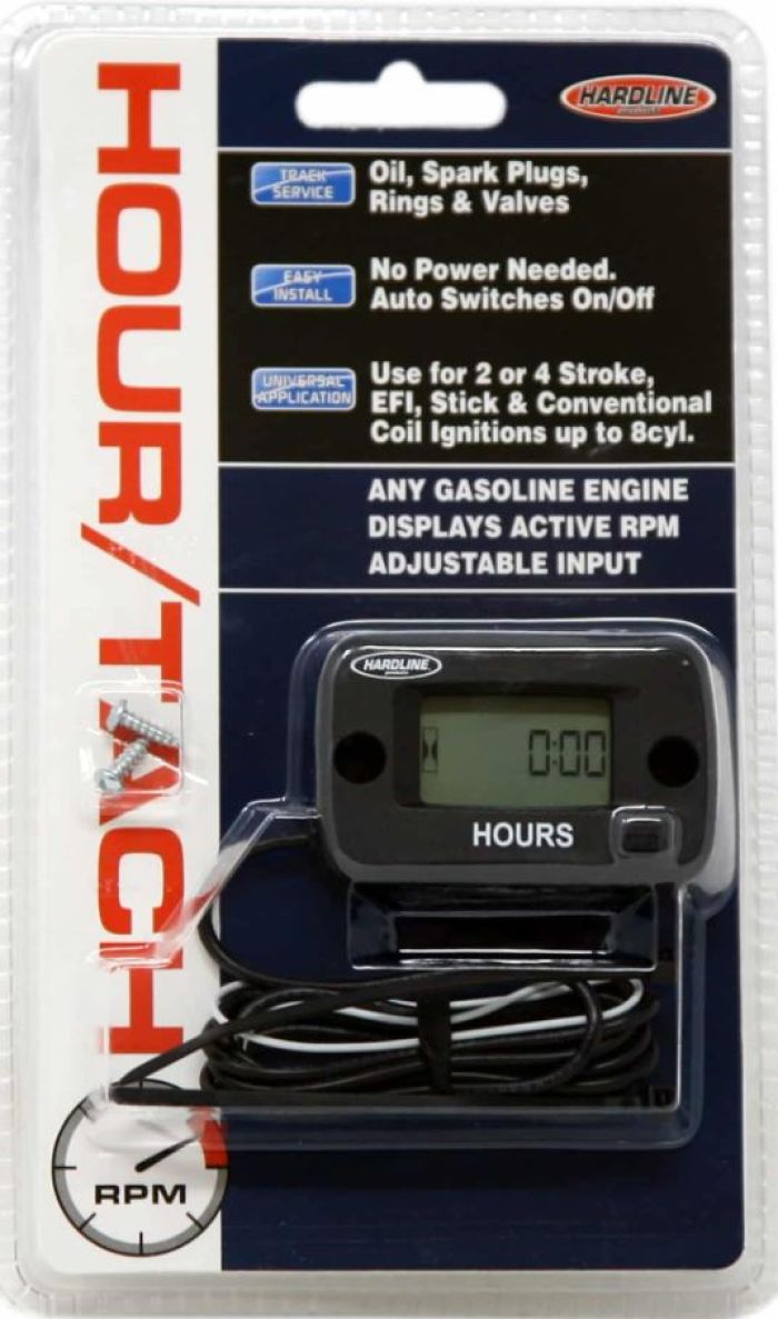 HARDLINE HOUR/TACH METER UP TO 8 CYLINDERS