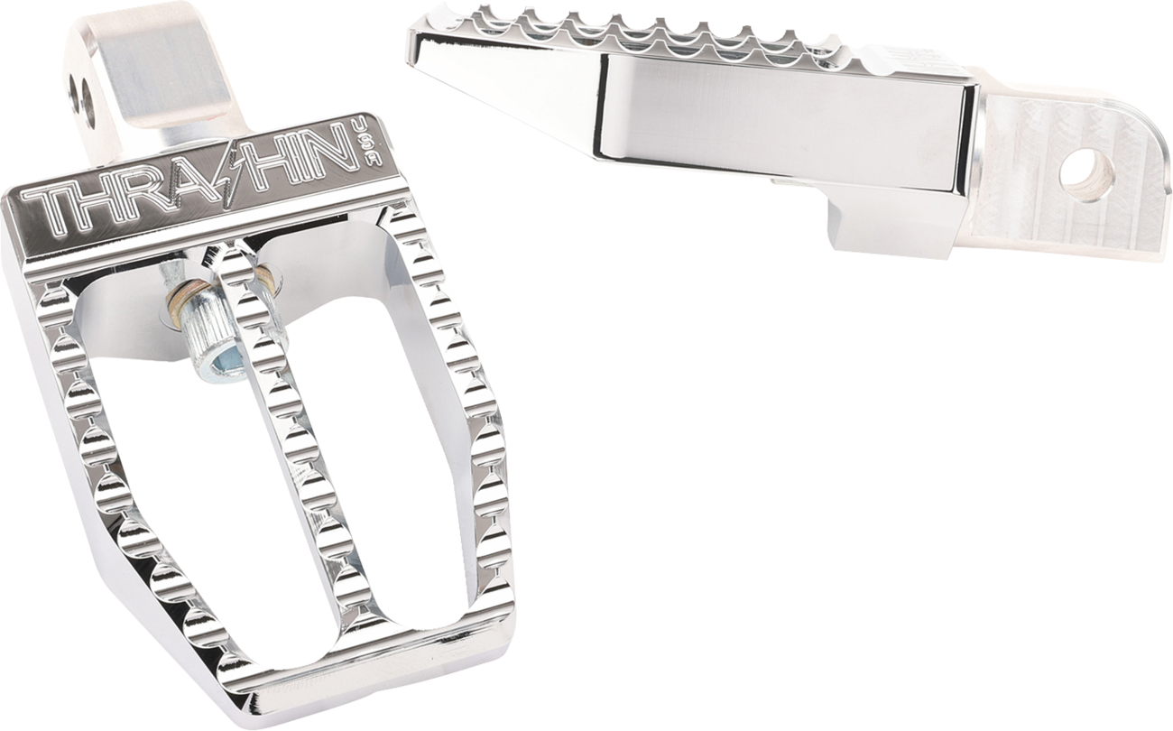 THRASHIN SUPPLY CO. Militant Foot Pegs - Rear - Chrome TSC-2019-3-SR