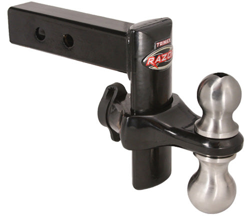 TRIMAX Razor 6-Inch Powder Boat Black Drop Hitch (Part Number TRZ6PB)