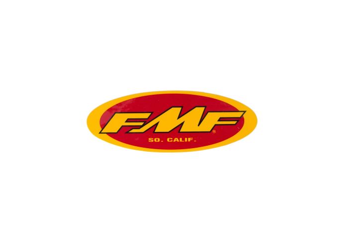 FMF 5" OVAL STICKER (YEL/RED) (INDIVIDUAL)