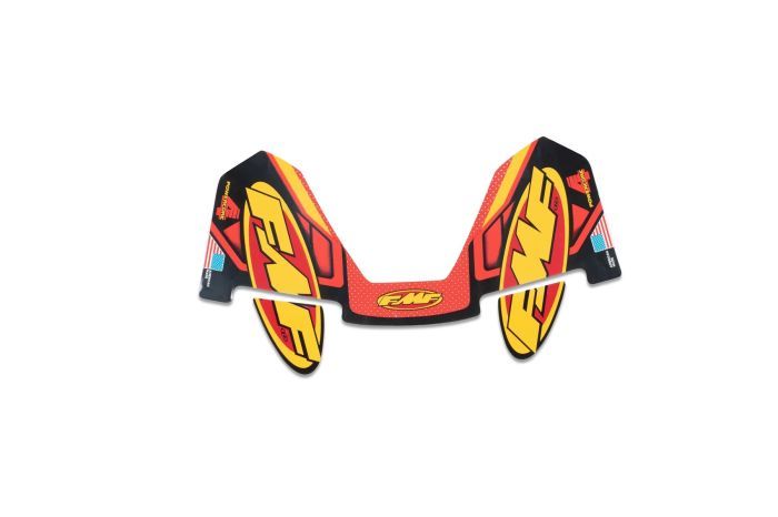 FMF HEX POWERCORE 4 WRAP LOGO ALUMINUM DECAL REPLACEMENT