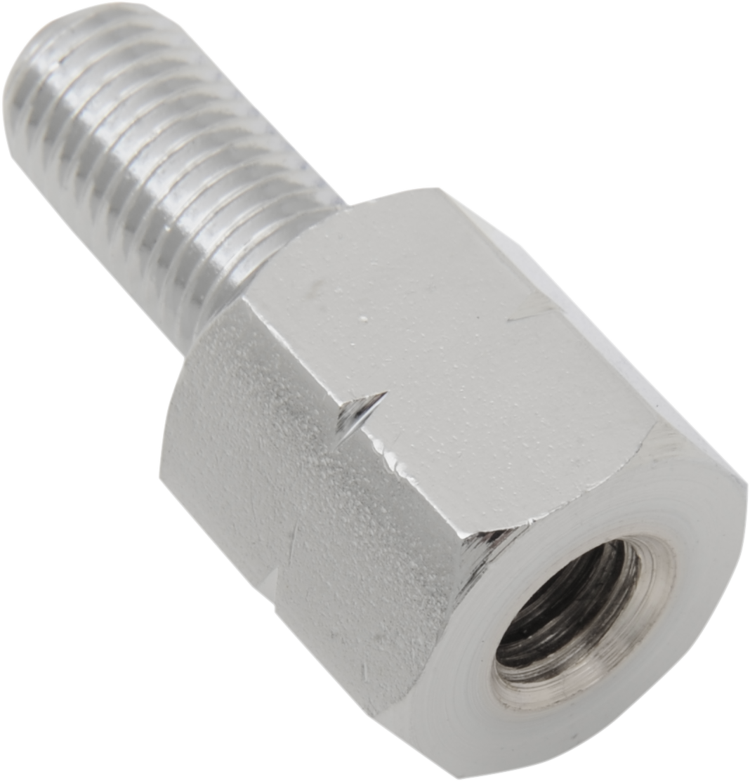 EMGO Adapter - Mirror - Universal - M10 x 1.25 Male | M8 x 1.25 (Left Hand) Female - Chrome 20-28141