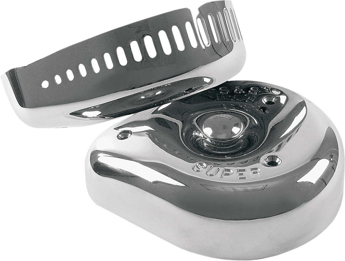 S&S CYCLE Slasher Air Cleaner Cover - Chrome 17-0004