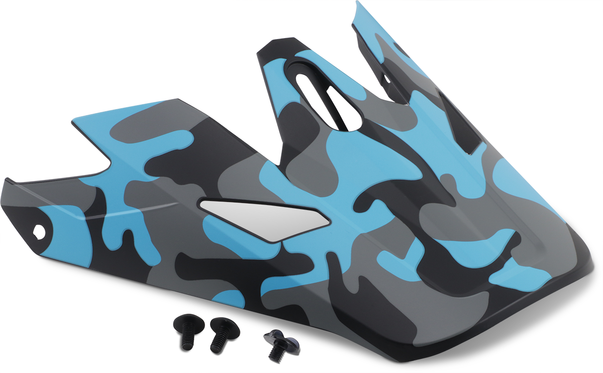 Z1R Rise Visor Kit - Camo Blue (Part No. 0132-1336) for Z1R Rise Helmets