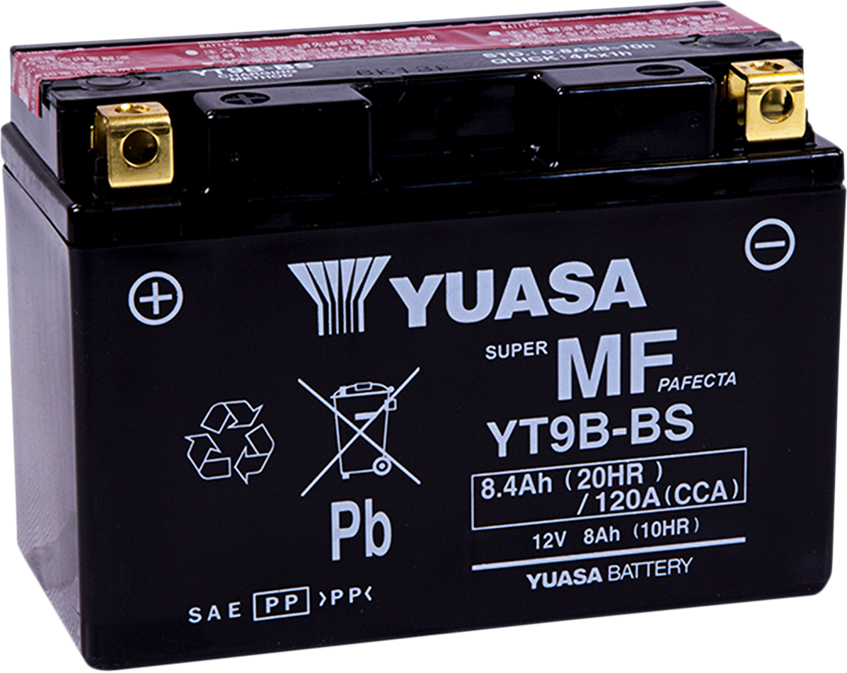 YUASA AGM Battery YUAM629B4 YT9B-BS - 12V 8Ah Deep Cycle Sealed Lead Acid Battery