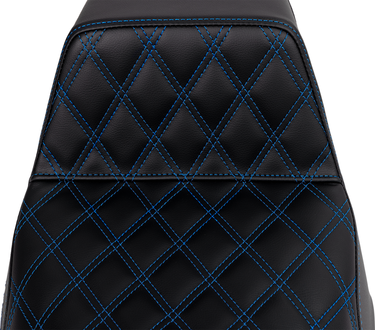 SADDLEMEN Step-Up Seat - Front Lattice Stitch - Blue Stitch - FLH/FLT '08-'23 808-07B-17201