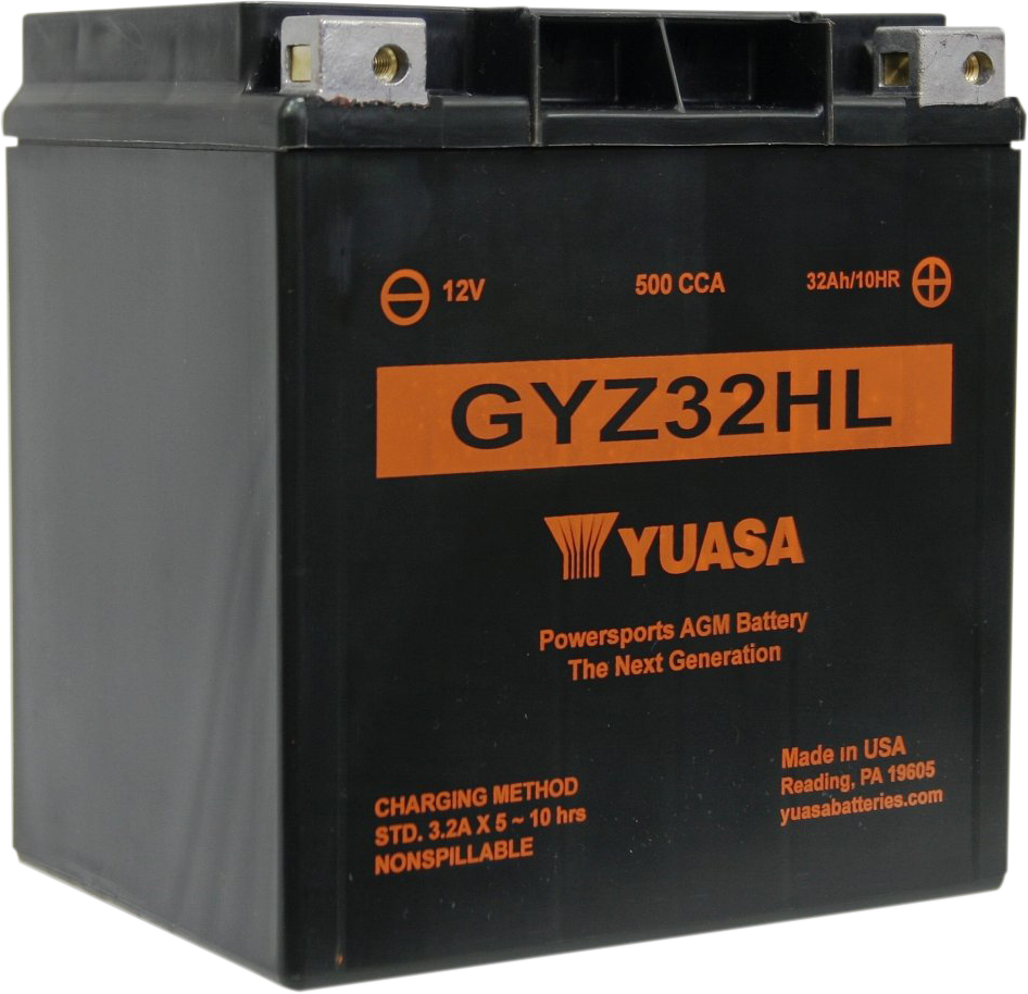YUASA AGM Battery GYZ32HL YUAM732GHL for High-Performance Motorcycles