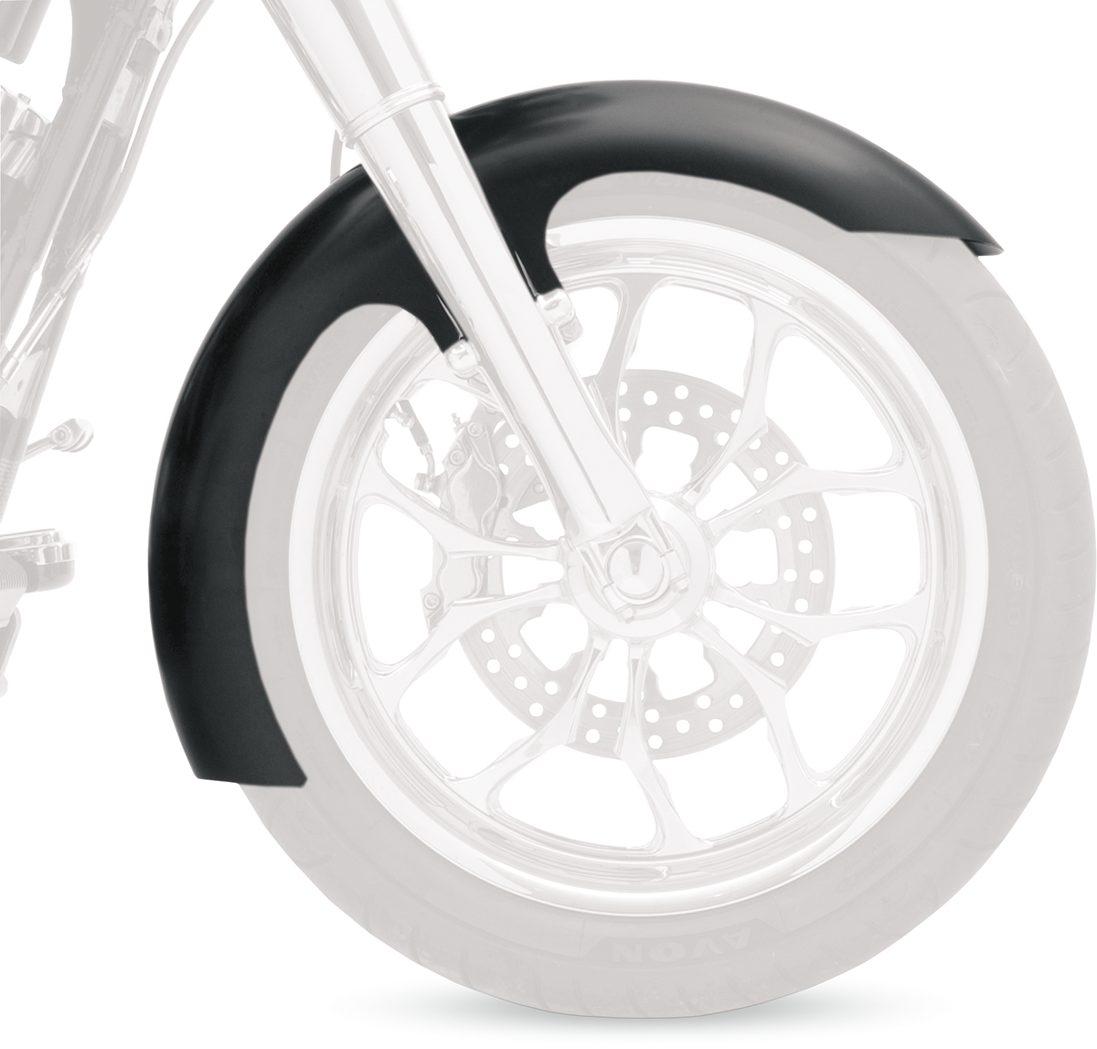 KLOCK WERKS Slicer Front Fender - Black - 21" Wheel - HD Touring/Trike KWF-01-0103