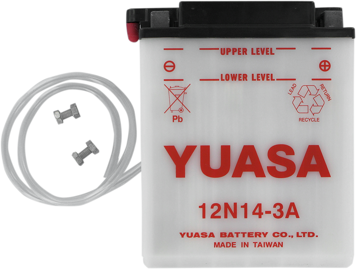 YUASA Y12N14-3A Yumicron CX Lead/Calcium Battery for Enhanced Cranking Power