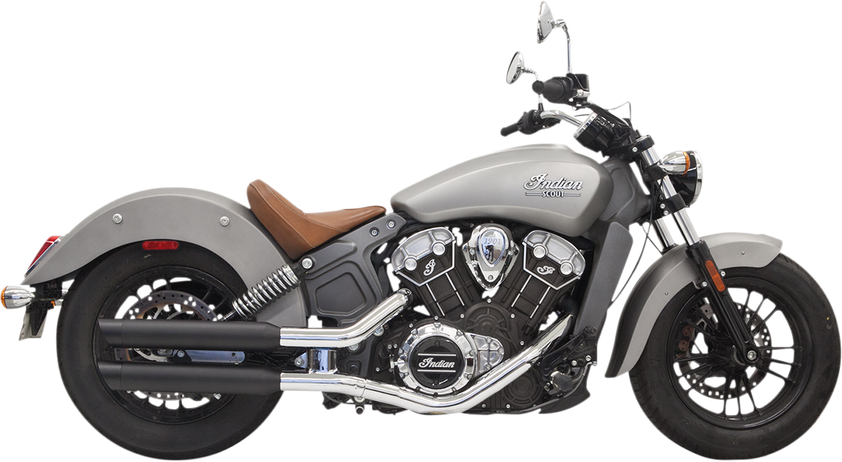 BASSANI XHAUST Classic Slip-On Mufflers - 3" - Black - Scout 8S17BSB