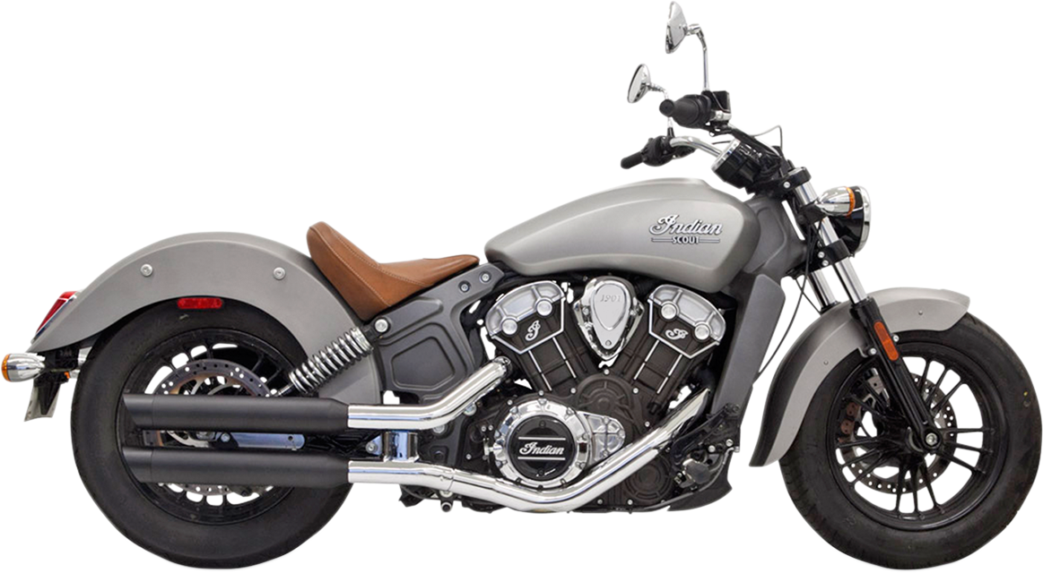 BASSANI XHAUST Slip-On Mufflers - 3" - Billet End Cap - Black 8S27BSB