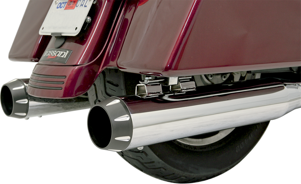 BASSANI XHAUST Optional B1-Syle Quick-Change End Cap - 4" - Black Tapered - Fluted BE40R