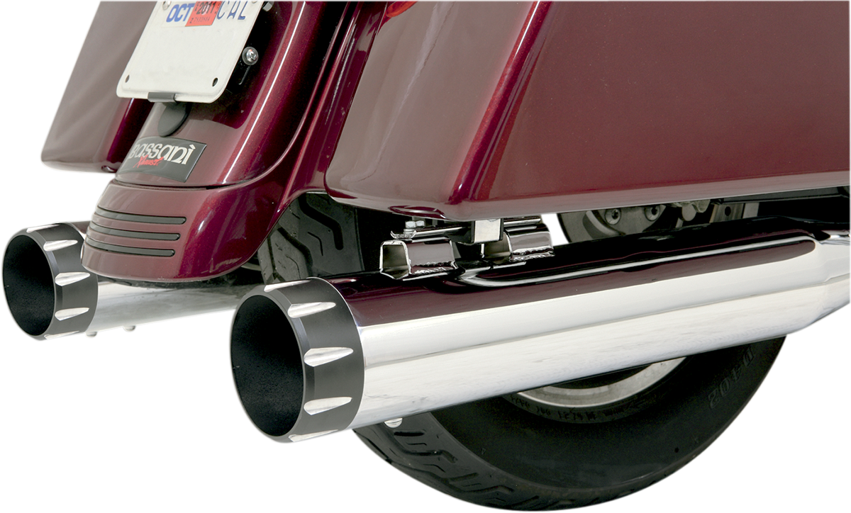 BASSANI XHAUST Optional B1-Syle Quick-Change End Cap - 4" - Black Straight - Bevel BE40T