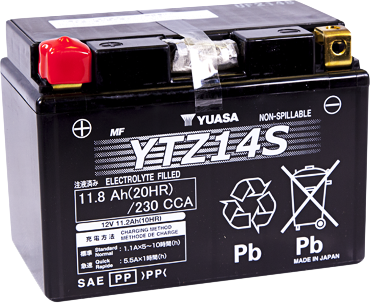YUASA YTZ14S AGM Battery with Higher Cranking Power - YUAM72Z14