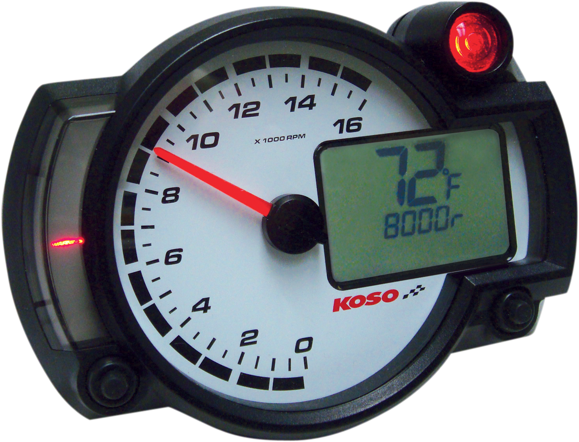 KOSO NORTH AMERICA RX2-NR GP-Style Race Tachometer BA015000