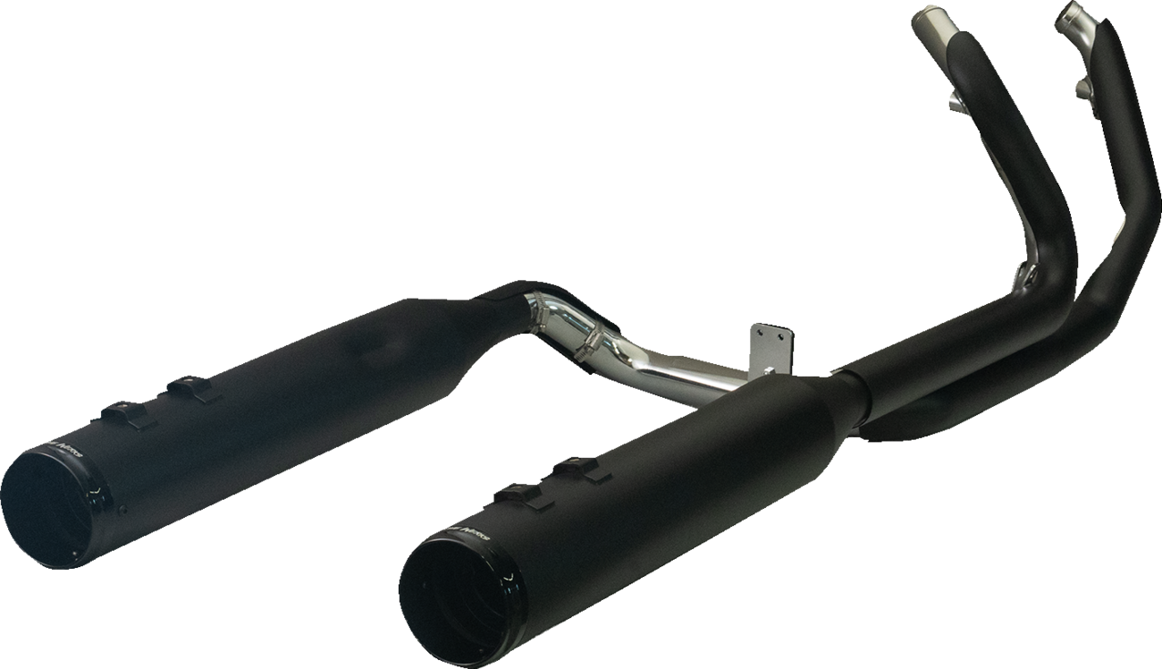 KHROME WERKS 2-into-2 Dominator Exhaust System with 4-1/2" Mufflers - Black with Race Tip - M8 200130
