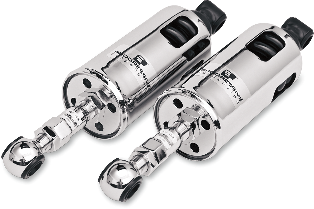 Progressive Suspension 422 Series Adjustable Shocks – 950 lb/in Chrome – Standard with Show Chrome Cover