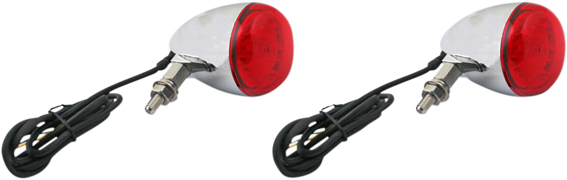 CUSTOM DYNAMICS ProBEAM® Turn Signals - Chrome/Red - Universal PB-UNV-RTS-R-C