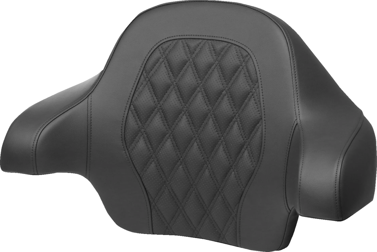 SADDLEMEN Tour-Pak® Backrest Pad - Lattice Stitch - Blue Stitch - FL '14-'24 814-07-18401