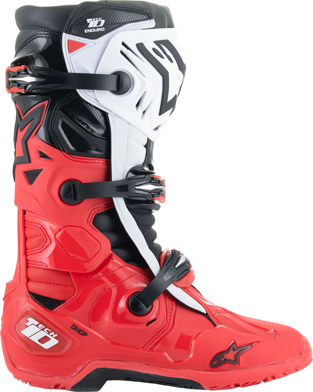 ALPINESTARS Tech 10 Enduro Boots - Bright Red/Black/White - US 8 / EU 42 2010025-3016-8