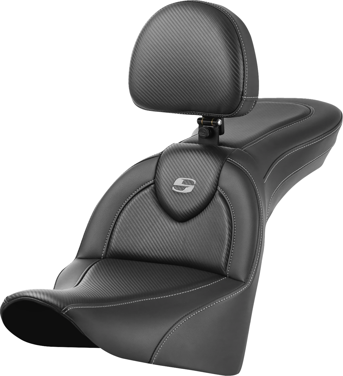 SADDLEMEN Roadsofa™ Carbon Fiber Seat - With Backrest - FL '18-'24 818-33-185BR