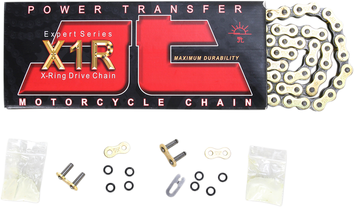 JT CHAINS 520 X1R - Heavy Duty Drive Chain - 124 Links - Gold JTC520X1RGB124DL