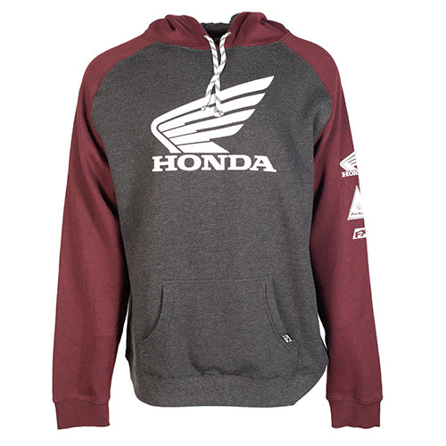 FACTORY EFFEX HONDA WING PULLOVER/CHARCOAL-BURGANDY XXL