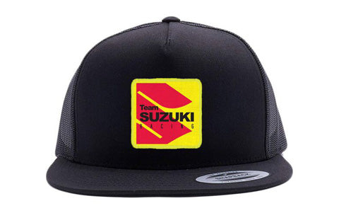 Factory Effex Suzuki Racing Snapback Hat - Black and Grey Mesh