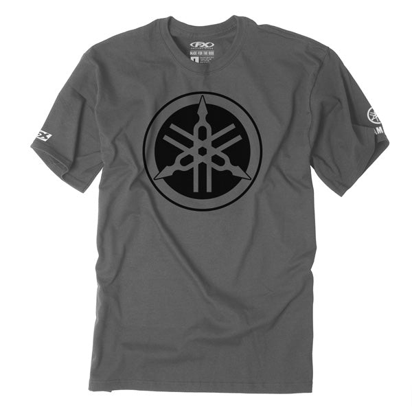 Factory Effex Yamaha Tuning Fork T-Shirt in Charcoal (Extra Large) - Comfortable and Stylish Motorcycle Apparel
