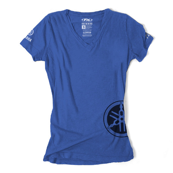Factory Effex Yamaha Fork Women’s T-Shirt - Blue (Medium)