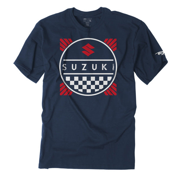 Factory Effex Suzuki Title Youth T-Shirt in Navy (Small) - Stylish and Comfortable Apparel