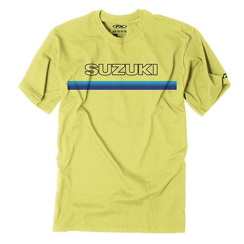 Factory Effex Suzuki Throwback T-Shirt in Yellow, XL - Classic Motorcycle Style