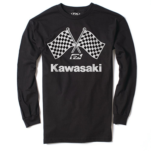 FACTORY EFFEX KAW CHECKER LONG SLEEVE T-SHIRT / BLACK XXL