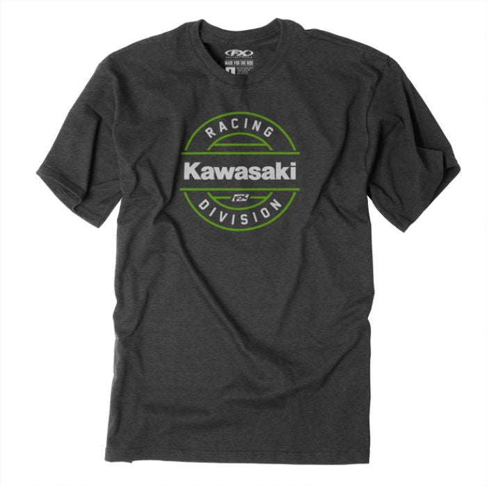 Factory Effex Kawasaki Division TEE Charcoal 2X – Durable Motorcycle T-Shirt