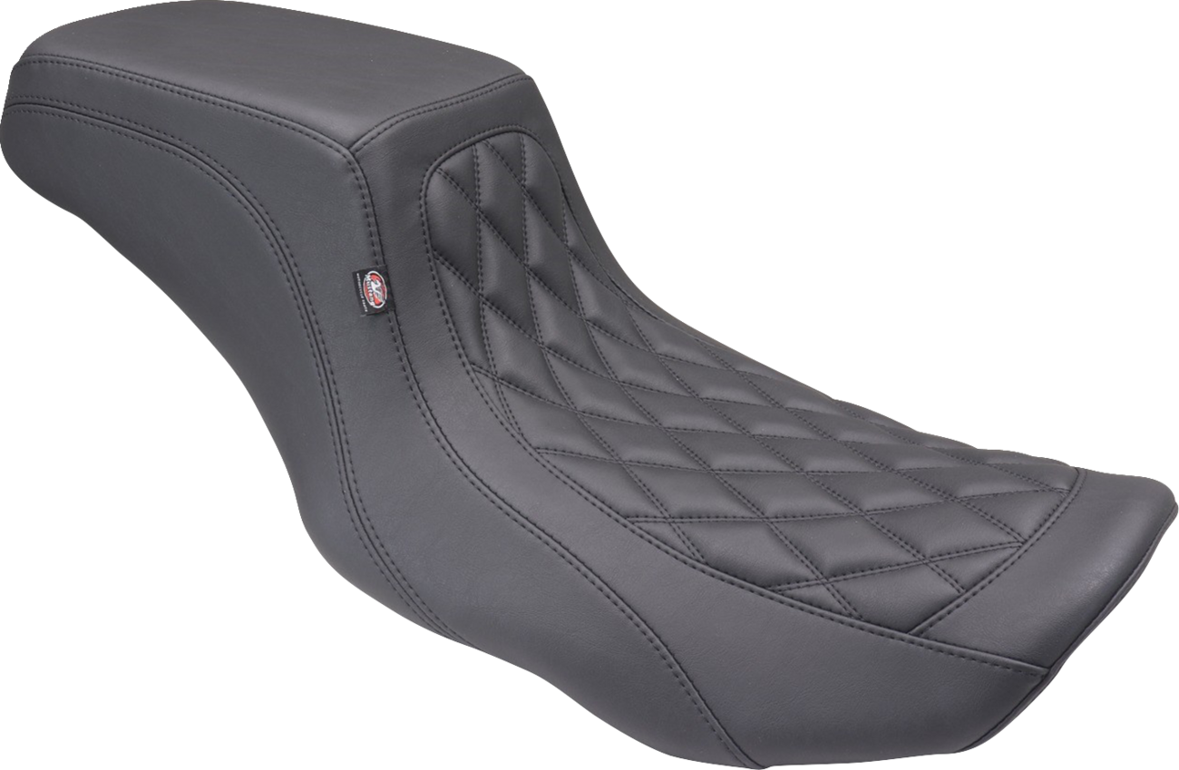 MUSTANG One Piece 2-Up Squareback Seat - Double Diamond - Smooth - FLH/FLT '23-'25 88416