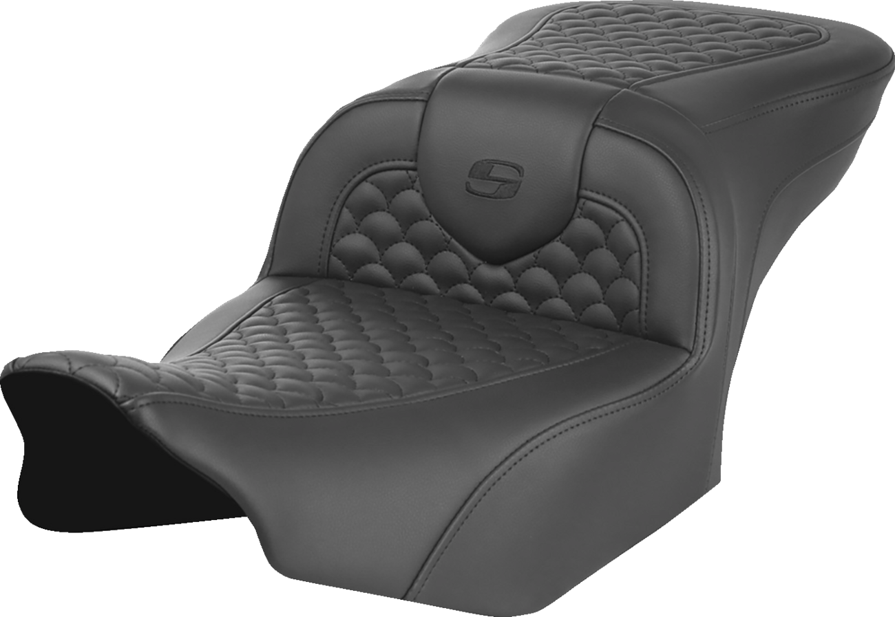 SADDLEMEN Roadsofa™ Seat - Dragon Scale Stitch - w/o Backrest - FLTR/FLHX '23-'25 823-07-20800