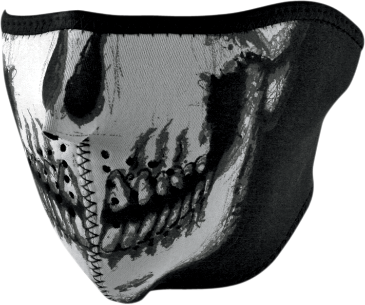 ZAN HEADGEAR Skull Face Glow In The Dark Half Mask WNFM002HG