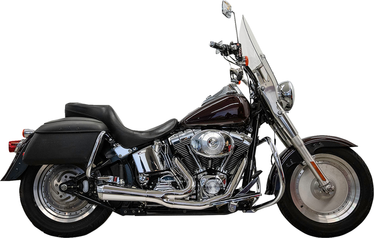 BASSANI XHAUST 2-into-1 Ripper Exhaust System - Short - Chrome - Twin Cam Softails 1S6C