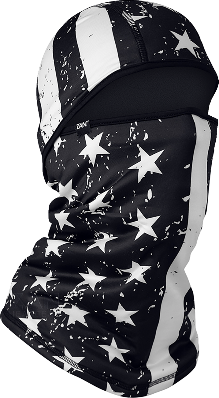 ZAN HEADGEAR SportFlex® Convertible Balaclava WBSF091 – Black and White Flag