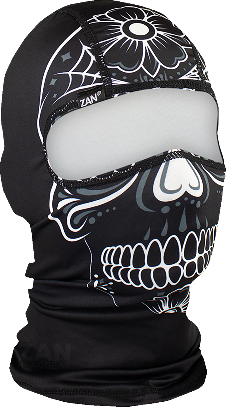 ZAN HEADGEAR Calavera Polyester Balaclava WBP028 – Full Face and Neck Cover with Vibrant Graphics